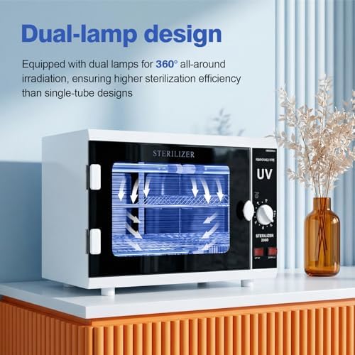 UV Sanitizer Cabinet. Dual Lamp Ultraviolet Disinfection Cabinet with Timer Setting, Suitable for Disinfection of Various Items - Image 3