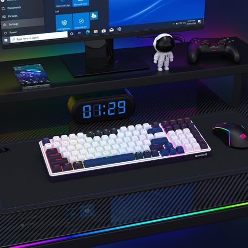 Redragon K744 PRO 99 Keys Wireless Gasket RGB Gaming Keyboard, 3-Mode Mechanical Keyboard w/Hot-Swap Socket, Round PBT Keycaps & 5-Layer Noise Dampening, Custom Linear Switch - Image 7