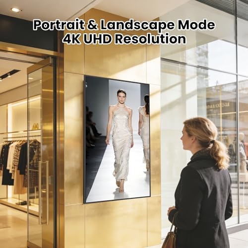 43 Inch Digital Signage Display, 4K UHD 1000 Nits Advertising Screen, Android 14.0 Wall Mount Digital Menu Board for Restaurants, Smart tv signage with 4GB RAM 64GB Storage, Smart Split Screen - Image 6