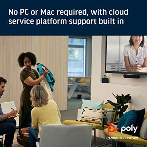 Poly - Studio X30 (Polycom) with TC8 Touch Controller - 4K Video & Audio Bar - Conferencing System for Small Meeting Rooms - Works with Teams, Zoom & More - Image 3
