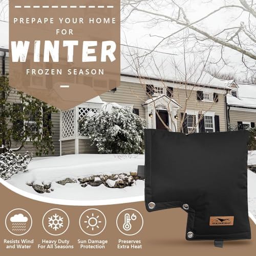 Backflow Cover, Backflow Preventers Protection, Pressure Vacuum Breaker Cover for Winter, Insulated Cover Pouch for Irrigation Backflow Valve, Sprinkler Valves Cover in Snow or Sun Exposure – Black - Image 6