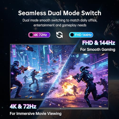KTC 27 Inch 4K QD-Mini LED White Gaming Monitor Dual Mode M27U6 - Image 2