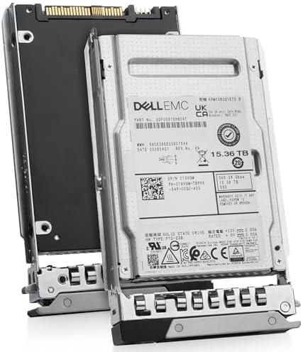 Dell 019VGM 15.36TB 1 DWPD SAS-4 24Gb/s 3D TLC 2.5in Enterprise Solid State Drive G14 G15 G16 Compatible with but not Limited to: R440 R7525 T550 C6525 R860 T560 C6520 MX840c by Dell