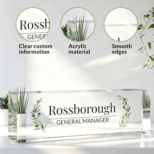 Custom Name Plate for Desk, Desk Name Plate Personalized, Acrylic Desktop Ornament, Stylish Office Decor, Appreciation Present for Boss, Social Worker, Teacher, Nurse, Employee - Image 5