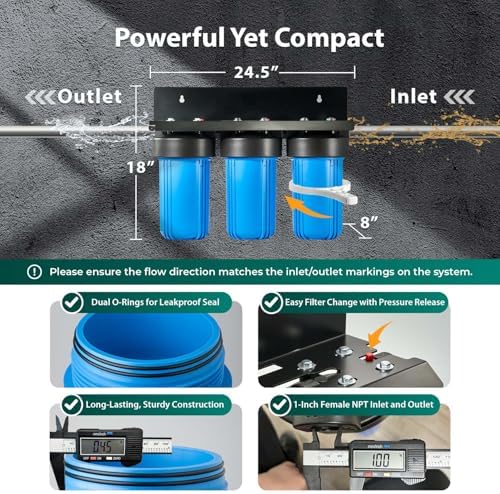 iSpring Lead, Chlorine, Sediments Whole House Water Filter System - Image 4