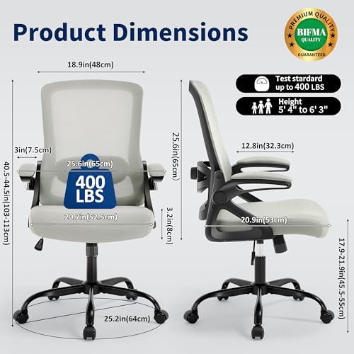 Ergonomic Office Chair Desk Chair with Adjustable Lumbar Support - Image 2