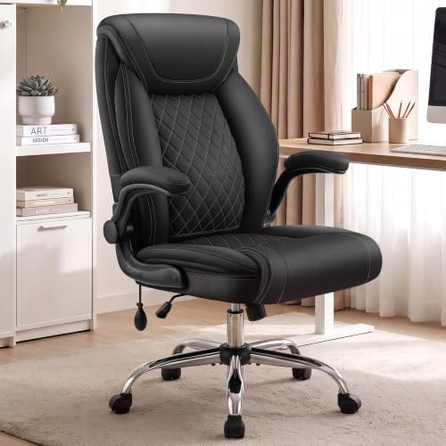 Office Chair, Executive Leather Desk Chair with Lumbar Support by StellaMia