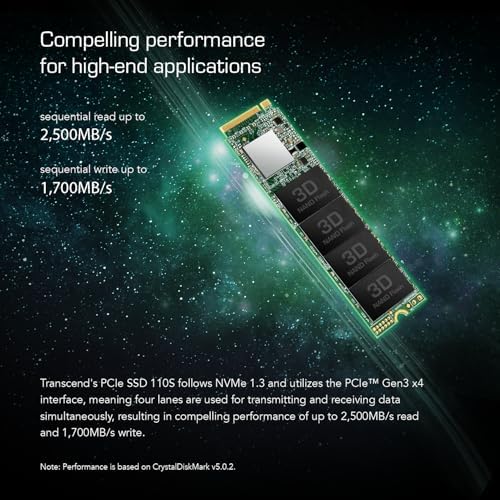 Transcend 1TB MTE110S PCIe 3.0 M.2 2280 SSD, 1700MB/s, Low Power - Image 4