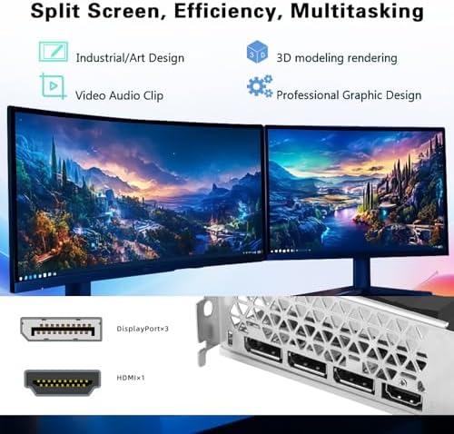 RX 580 Graphics Card 8GB 2048SP GDDR5 256 Bit PC Gaming Video Card Computer Graphics Boards 3*DP 1*HDMI PCI Express 3.0 with Freeze Fan Stop for Desktop Computer GPU for Gaming PC - Image 3