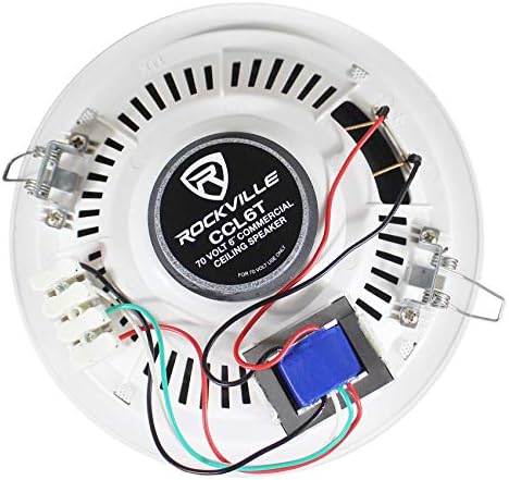 Rockville 4-Pack CCL6T White 70V 6" Commercial/Restaurant Ceiling Speakers - Image 3