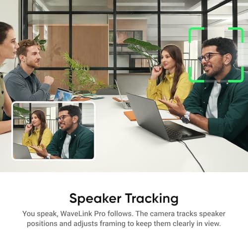 Insta360 WaveLink Pro - 4K Conference Room Speakerphone and Camera, Speaker Tracking, 5m 360° Voice Pickup, Noise Reduction, AI Transcription and Summaries, Plug & Play, Works with Zoom, Teams - Image 5