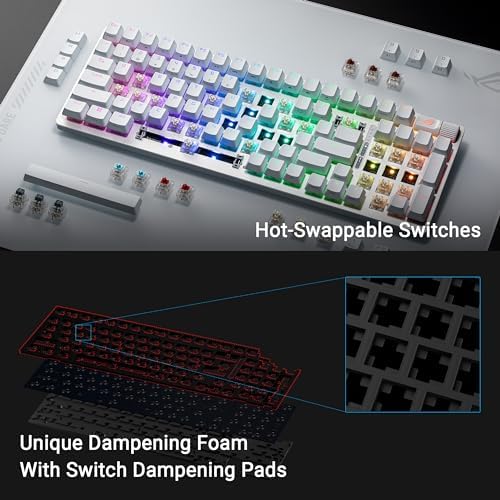 ASUS ROG Strix Scope II 96 Wireless Mechanical Gaming Keyboard - White - Image 4