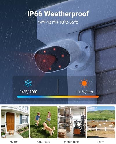 Anlapus 8CH 4K Security Camera System with Audio, 8pcs 8MP Wired CCTV Cameras Outdoor Indoor, AI Person/Vehicle Detection, Night Vision, H.265+ DVR with 1TB Hard Drive, 24/7 Recording, No Monthly Fee - Image 5