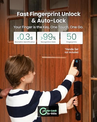 DESLOC B200 Fingerprint Smart Door Lock, Keyless Entry Deadbolt - Image 4