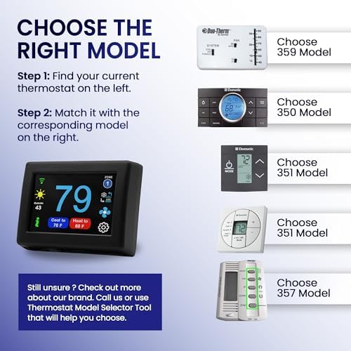MICRO-AIR EasyTouch Digital RV Thermostat Replacement - Programmable and Reliable - WiFi and Bluetooth Enabled - Replacement Thermostat Compatible with Dometic CCC2 3314082 (350 Black) - Image 2