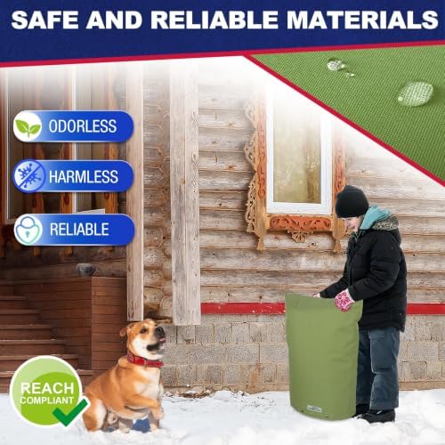 Insulated Backflow Preventer Pipe Pouch, 24W x 30H in, Green - Image 6