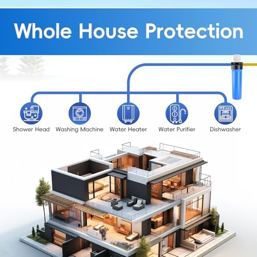 iSpring HB28B Whole House Water Filter Housing, 20" x 4.5" Universal Housing for Whole Home Water Filtration w/ 1" NPT Ports Pre-Filtration System - Image 6