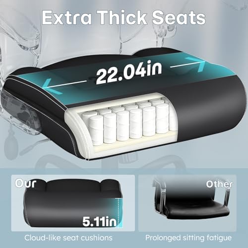 Ergonomic Office Chair,Inflatable Lumbar Support High Back Chair,Black - Image 4