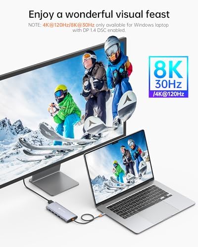NOVOO 14 in 1 Docking Station Dual Monitor with Thunderbolt 3 to 4K HDMI - Image 3