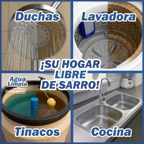 Anti-Tartar for Bathtubs and Cisterns, Removes Pipe Tartar, Prevents Tartar Formation in Faucets and Showers, CleanWasser Clean Water Cartridge for 1,100 Liters - Image 5