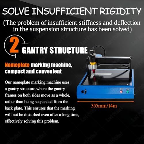 Electric Marking Machine Portable Metal Plastic Engraving Machine Desktop Nameplate Tag Marking Tool,0.05-2mm Depth,for Mark Fixed Character Serial Number 400w 200 * 150mm - Image 6