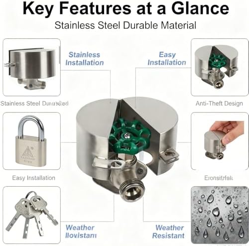 Outdoor Faucet Lock, Stainless Steel - Image 4