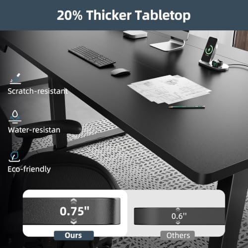 60 x 30 Inch Electric Standing Desk with Flip-Top Cable Management - Image 5