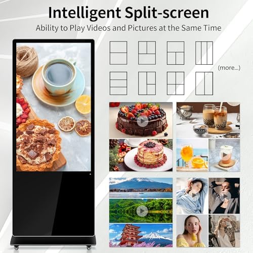 43 Inch Digital Signage, FHD 1080P Commercial Interactive Kiosk LCD Android Monitor Indoor Advertising Display with 500 Nits High Brightness, Android 14 (4+32GB), Non-Touch - Image 5