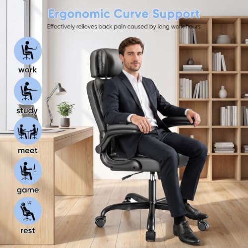 Kensaker Managerial Executive Chair with Adjustable Headrest - Image 5