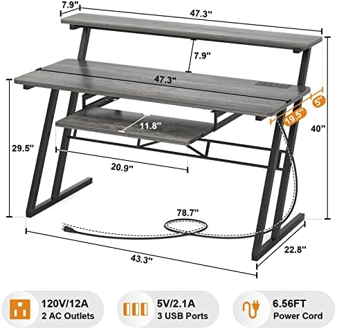 Armocity Music Studio Desk Production Workstation - Recording Studio Desk - Image 3