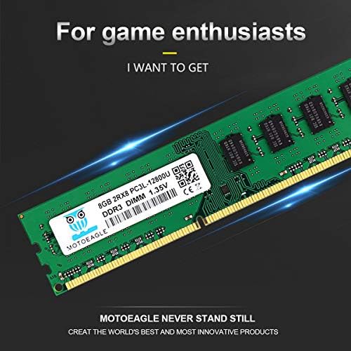 DDR3L-1600 UDIMM 16GB Kit (2x8GB) 2Rx8 PC3L-12800U 8GB PC3-12800 240 Pin Non ECC Unbuffered 1.35V/1.5V CL11 Dual Rank Desktop Memory Ram - Image 3