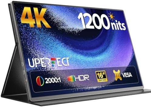 UPERFECT Portable Monitor 4K 16" 1200 Nits, 145% sRGB Laptop Monitor by UPERFECT