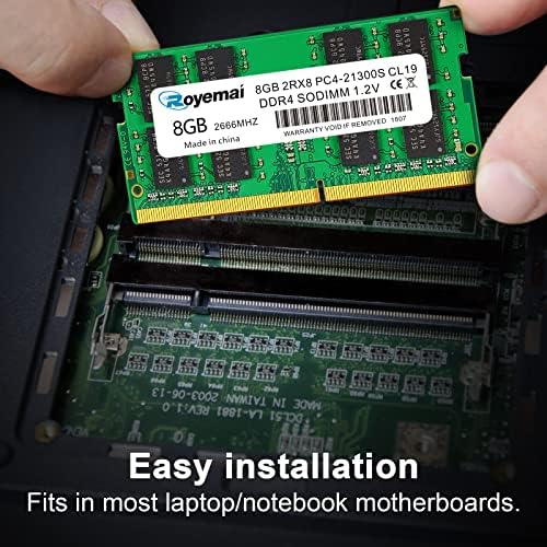 16GB DDR4 21300S PC4 2666 16GB SODIMM, DDR4-2666MHz PC4-21300 CL19 2Rx8 1.2V Non-ECC 260 Pin Laptop Memory Module Ram - Image 2