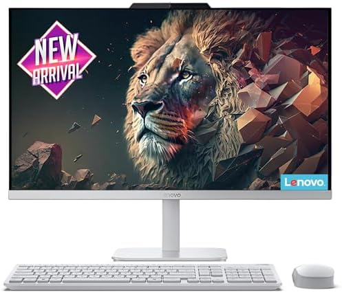 Lenovo All-in-One Desktop with Intel 4-Core Processor| 24 inch Full HD Display| 8GB DDR4 RAM, 256GB PCIe SSD| WiFi 6| Bluetooth| HDMI, USB, Ethernet Ports| Windows 11 Pro| for Business & Personal Use by LENOVO