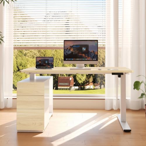 FLEXISPOT EN2 55"x28" Standing Desk Bundle with Storage Cabinet - Image 2