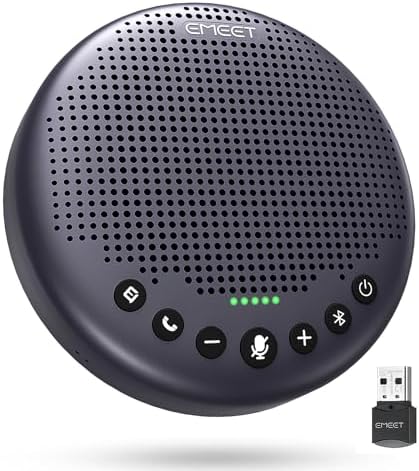 EMEET Luna Plus Conference Speaker and Microphone w/ 8 Mics, 360° Voice Pickup by EMEET