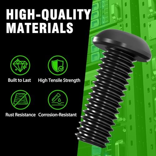 50 PACK M6 x 16mm Rack Mount Cage Nuts, Screws and Washers for Rack Mount Server Cabinet, Rack Mount Server Shelves, Routers, Rack Mount Screws and Square Insert Nuts, Self-Locking Cable Ties for Free - Image 3