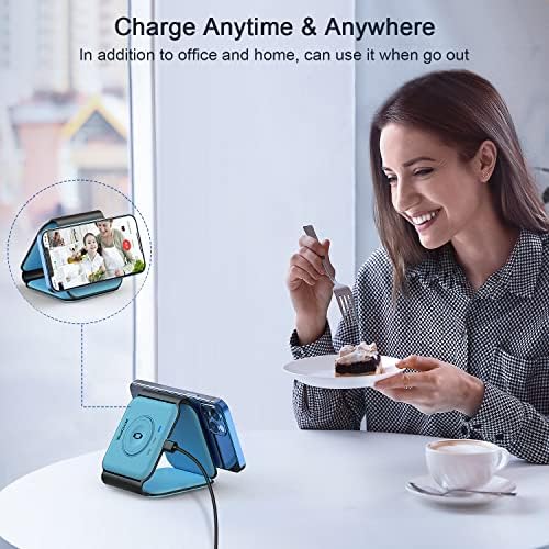 3 in 1 Wireless Charging Station for Apple,Foldable Magnetic Travel Charger - Image 6