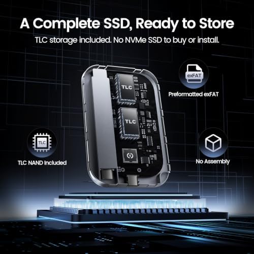 MOVE SPEED 4TB SSD External Hard Drive USB 3.2 Gen 2x2 Up to 2000MB/s Magnetic External SSD with Type C Cable for ProRes 4K Video iPhone 17/16/15, Android Phone, Windows, Mac - Image 6