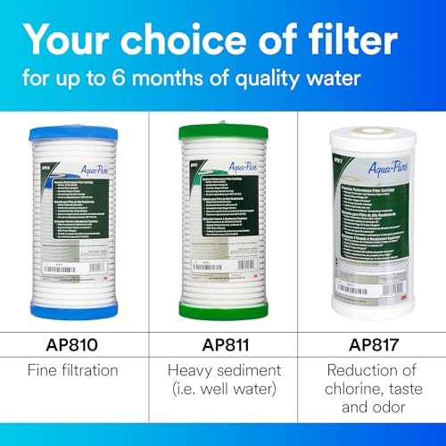 3M Aqua-Pure Whole House Replacement Water Filter AP810, For Aqua-Pure AP801, AP801-C, AP801T and AP801B Water Filtration Systems,White (Pack of 4) - Image 5