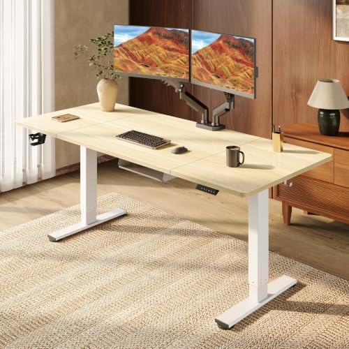 SANODESK 79x32'' Large Height Adjustable Ergonomic Electric Standing Desk by sanodesk