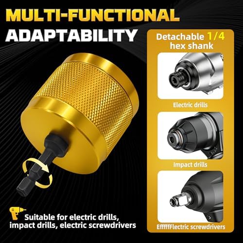 KJE 3-Piece Metal Copper Pipe Cleaner Set for Drill (1/2", 3/4", 1"), with 15 Brush Blades & 1/4" Hex Shank, Plumbing Tools for Removing Rust & Paint from HVAC Metal Pipes, Yellow - Image 6