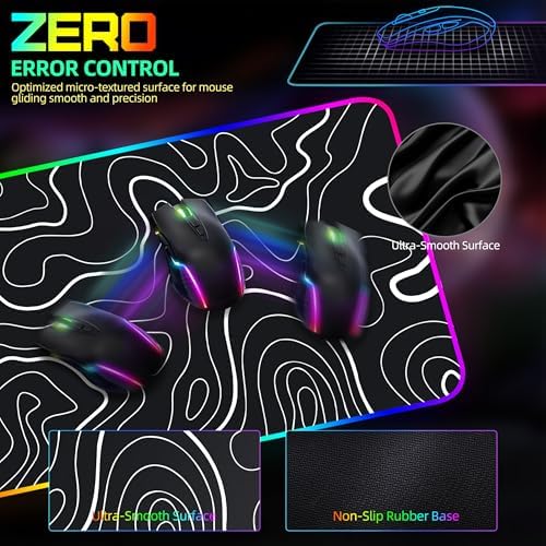 Wireless Charging Mouse Pad, RGB Gaming Desk Mat, 31.5"x15.7" - Image 6