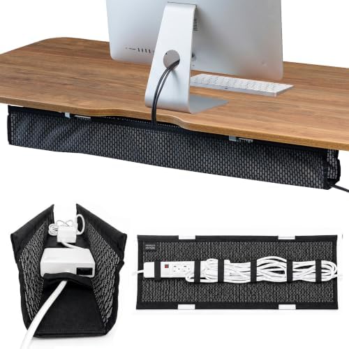 Mesh Cable Management Tray Under Desk Cord Organizer - 38" by UpriteErgo