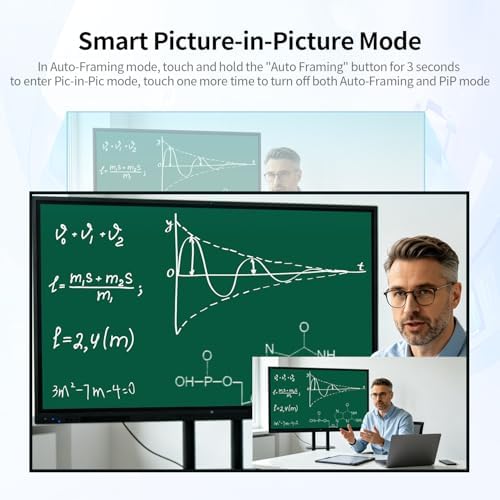 TOALLIN 4K All-in-One Webcam with Microphones and Speaker, AI Auto Framing - Image 5