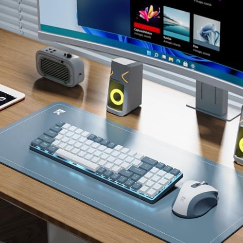 Redragon BS8773 Wireless Keyboard and Mouse Combo, 78 Keys 2.4Ghz Wireless Low-Profile Mechanical Red Switch Keyboard w/Slim Compact Design & Single Blue Backlit, Comfort Grip 2400 DPI Max Mouse - Image 6