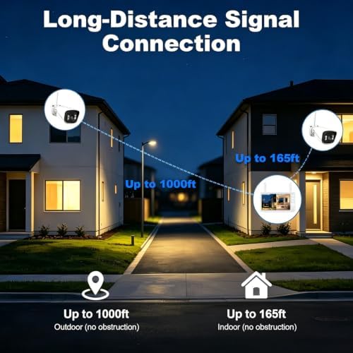 VTimes 4Pcs Smart Home Security Camera System with Monitor,AI Human Dection - Image 6