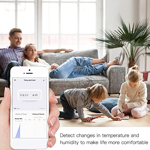 WiFi ZigBee Hygrometer Thermometer | Smart Temperature & Humidity Sensor | 30 Days Historical Data | Voice Control Compatible with | Wireless Environment Monitor - Image 4