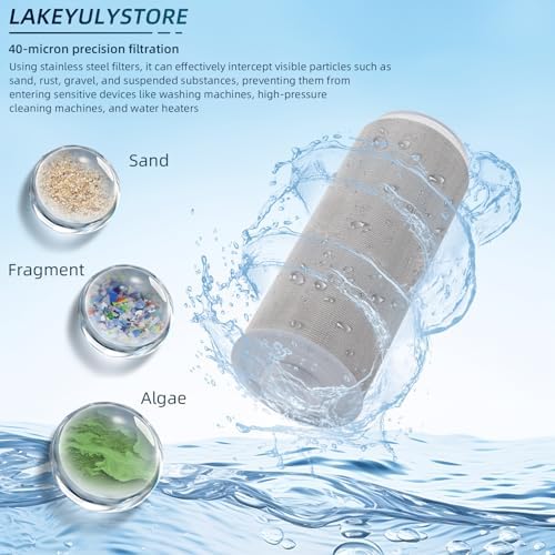 40 Micron Brass Sediment Filter for Washing Machine Garden RV - Image 3