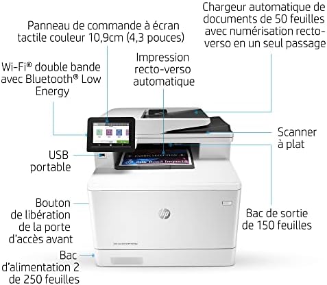 HP Color LaserJet Pro Multifunction M479fdn Laser Printer with One-Year, Next-Business Day, Onsite Warranty (W1A79A) - Image 3